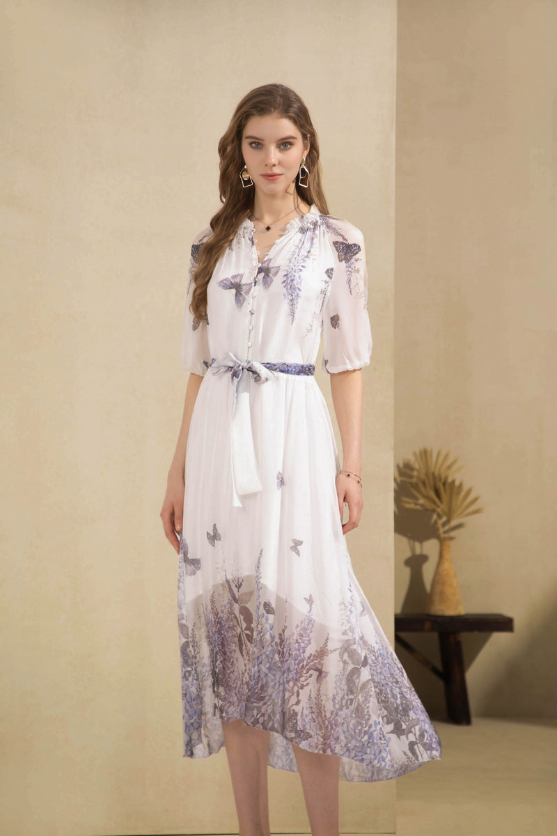 AERIN PRINTED LONG DRESS