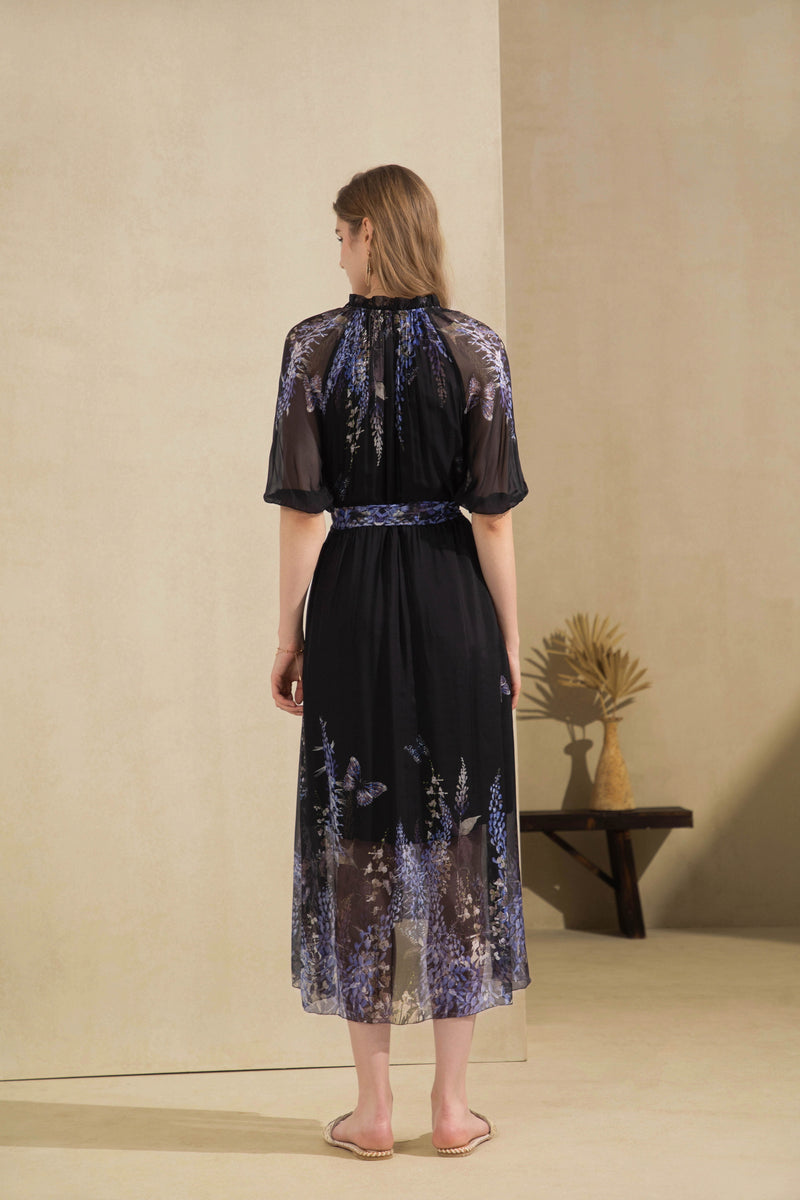 AERIN PRINTED LONG DRESS