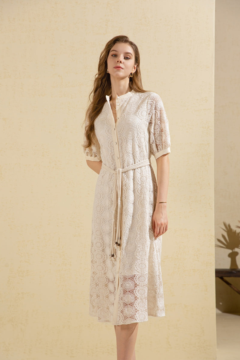 SALLIE EMBROIDERED DRESS