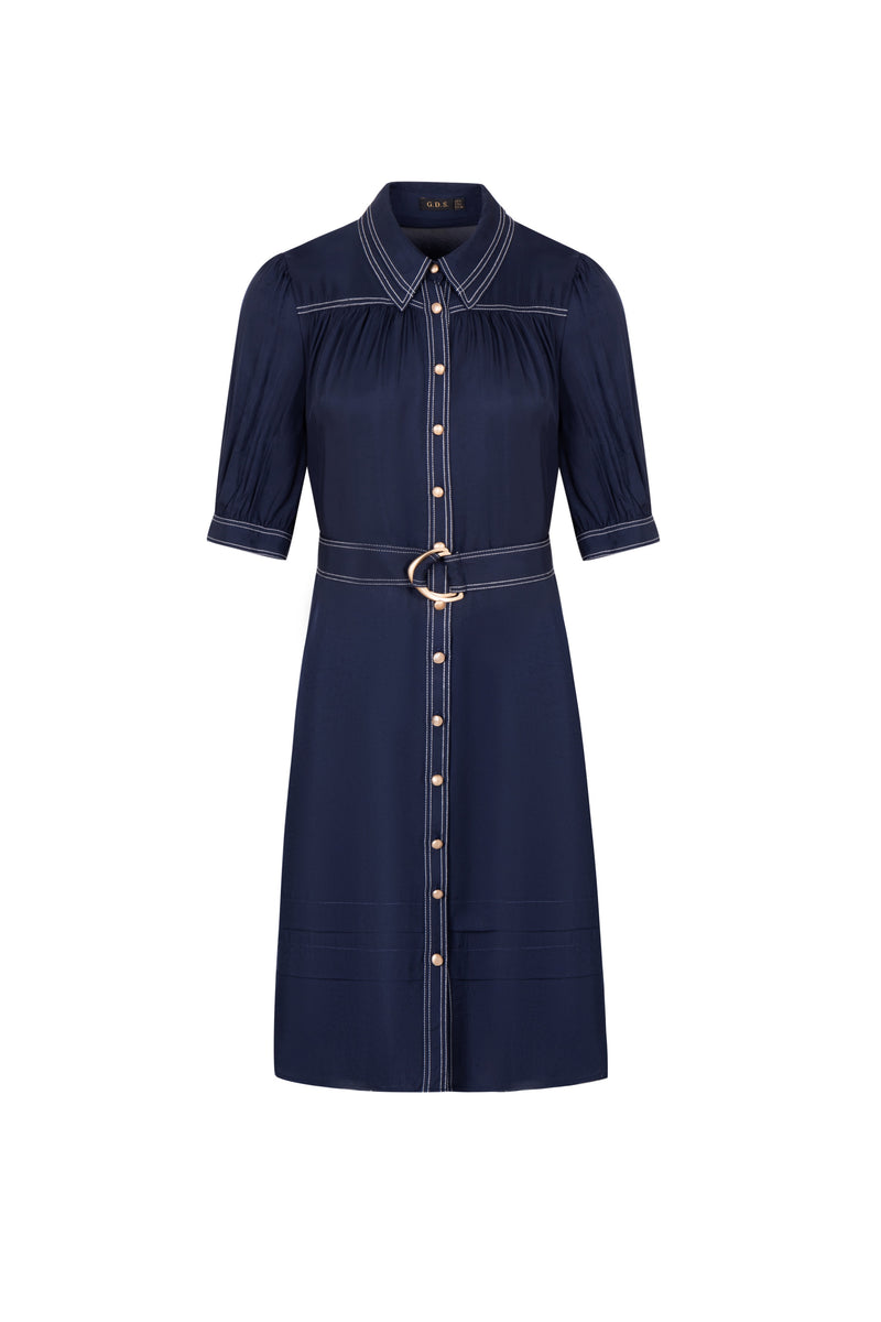 CELINE SHORT SLEEVES SHORT DRESS