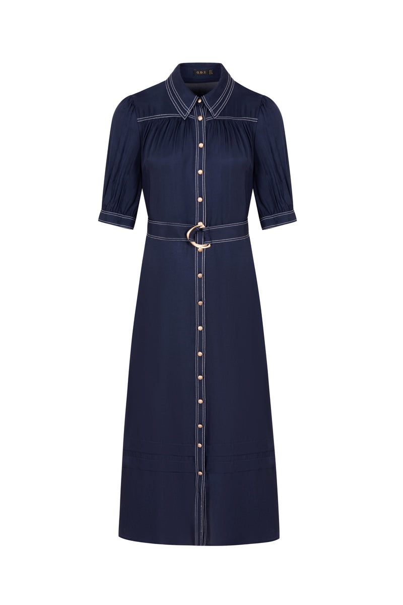 CELINE SHORT SLEEVES LONG DRESS