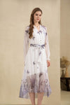 AERIN LONG SLEEVES LONG DRESS