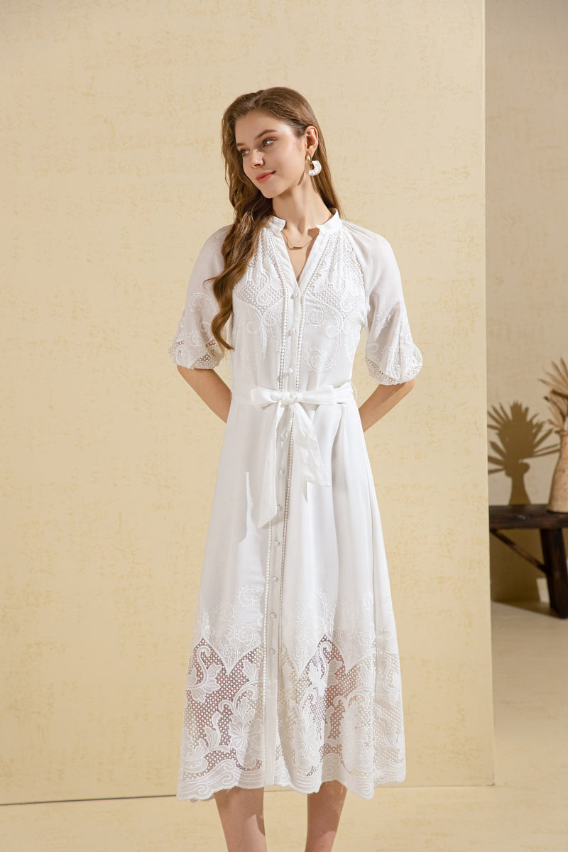 THEA EMBROIDERED DRESS