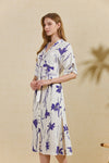 FLEUR V NECK LONG DRESS