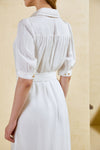 CELINE SHORT SLEEVES LONG DRESS