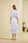 CELINE SHORT SLEEVES LONG DRESS