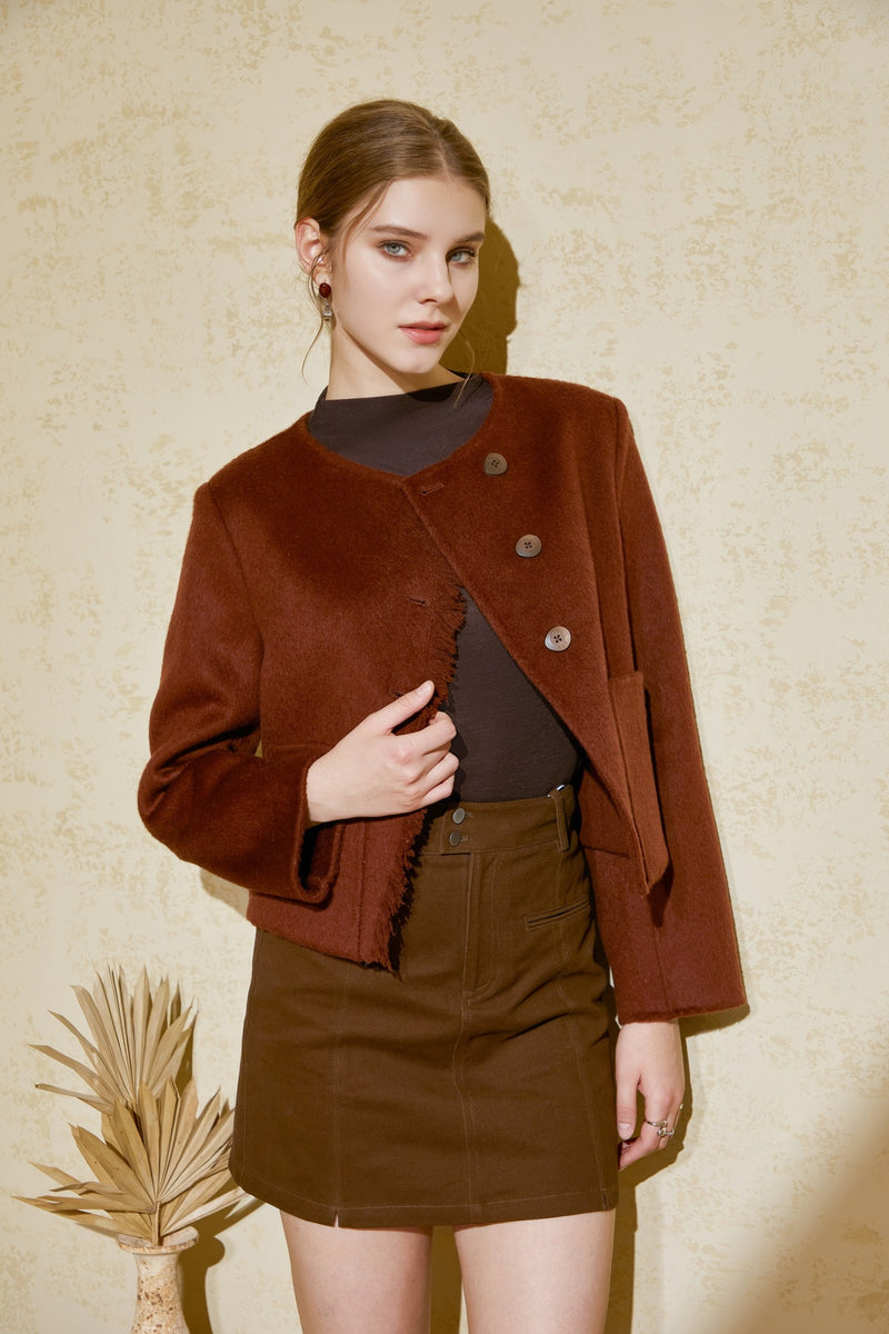 LAUREN WOOL SHORT COAT