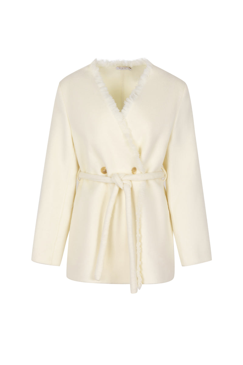 LAUREN WOOL BELTED COAT