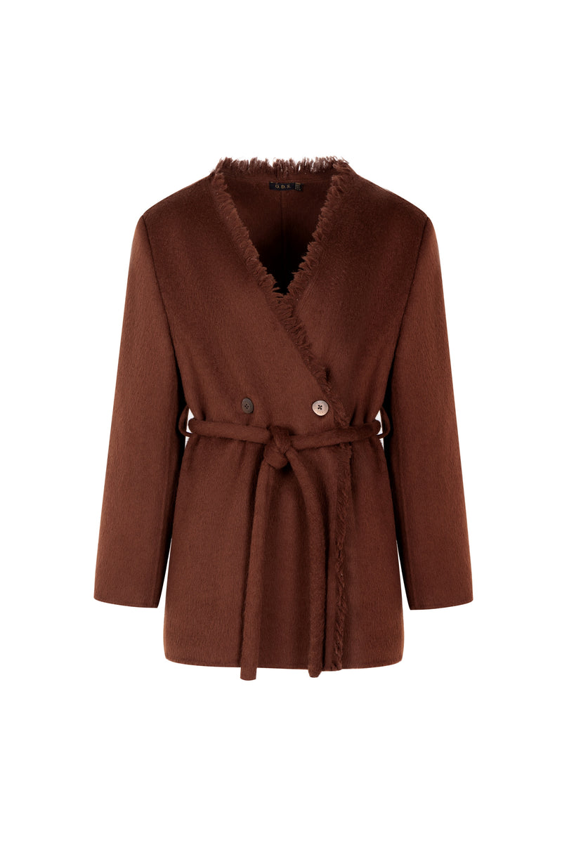 LAUREN WOOL BELTED COAT