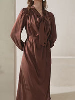 STELLA SILK LONG DRESS