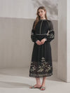 OLIVIANE EMBROIDERED LONG DRESS